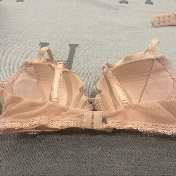 Simone Pérèle Petal Pink Nude Color Lace Detail Padded Push Up T-Shirt Bra 34c - Picture 5 of 12